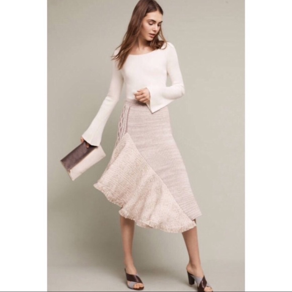 Anthropologie Dresses & Skirts - ANTHROPOLOGIE ELENE ASYMMETRICAL SWEATER SKIRT
